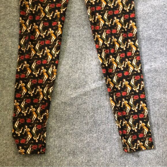 Lularoe Women’s Soft Printed Elastic Waist Leggings One Size - Picture 7 of 9